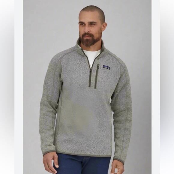Patagonia Men's Zip-Up Sweater in Heather Gray
